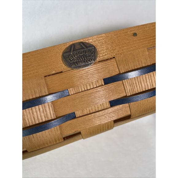 Vintage Peterboro Basket Company w/ Leather Handles- EUC - Picture 3 of 12